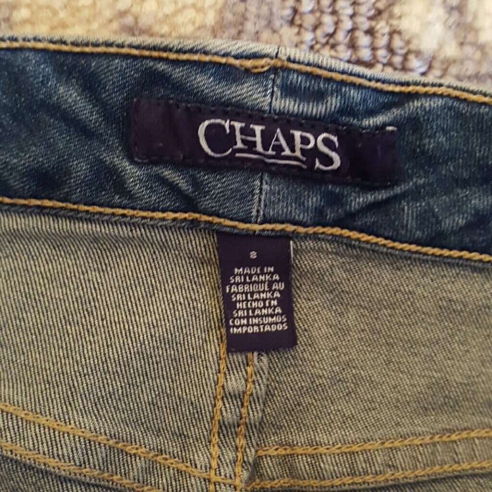 Chaps denim skirt worn 1 time - Picture 5 of 8